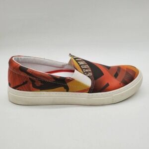 Goby Shoes Womens Germany Orange Abstract EUR 37 Slip On Sneakers  Multicolor